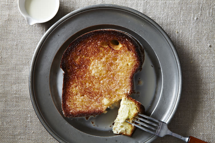 <p>This is an indulgent, 5-ingredient treat – maybe the best pick-me-up we’ve ever had. <b>Try the<b> <a href="https://www.food52.com/recipes/24705-anthony-myint-s-french-toast-crunch?utm_source=yahoofood&utm_medium=referral&utm_campaign=justoverthetopenoughholidaybreakfasts" rel="nofollow noopener" target="_blank" data-ylk="slk:Anthony Myint’s French Toast Crunch;elm:context_link;itc:0;sec:content-canvas" class="link ">Anthony Myint’s French Toast Crunch</a><i>.</i></b> </b><i>(Photo: Ryan Dausch/Food52)</i></p>