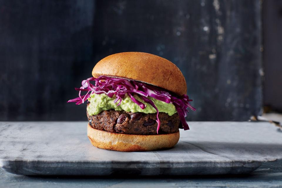 October: Black Bean and Mushroom Burgers