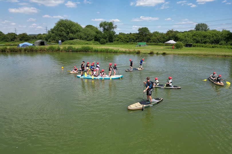 Paddleboarding at Sibson Lake is great fun