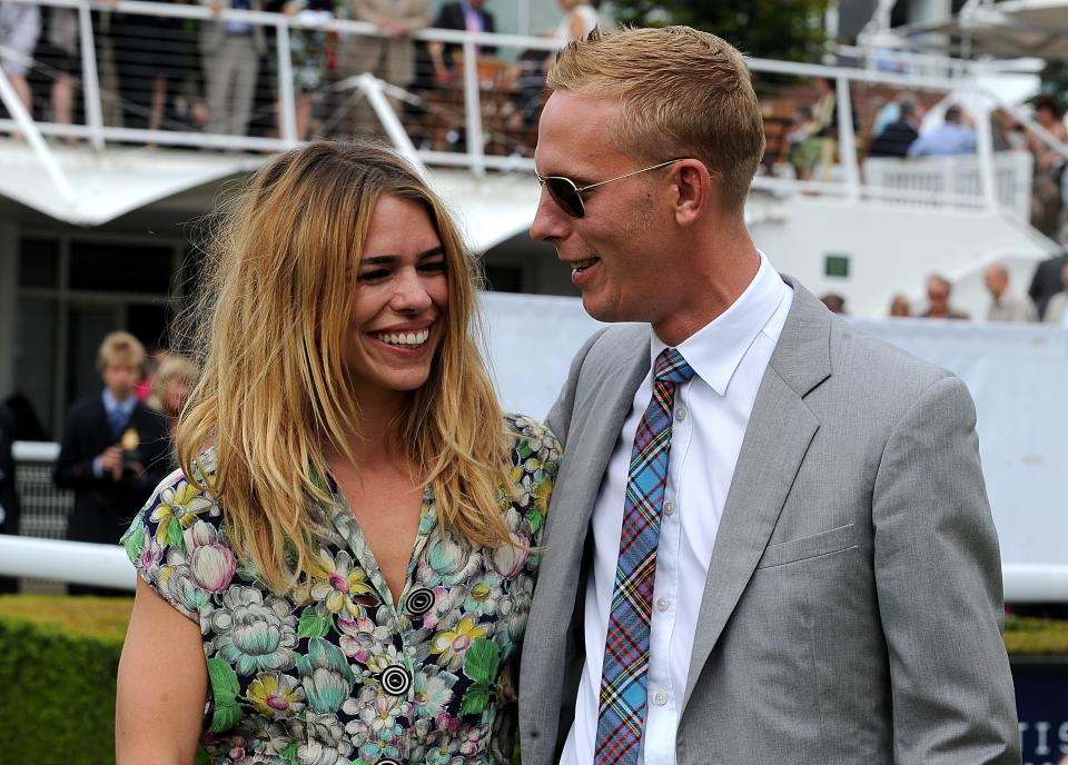 Billie Piper with husband Laurence Fox during Glorious Totesport Mile Day