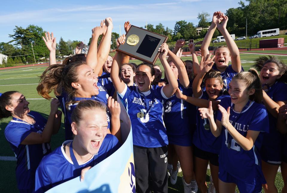 Bronxville defeats Briarcliff 13-3 to claim the Class D girls lacrosse title during the Section 1 championship game at Nyack High School in Nyack on Thursday, May 25, 2023.