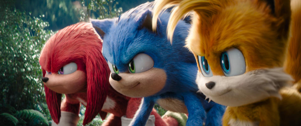 Knuckles, Sonic and Tails in Sonic The Hedgehog 3