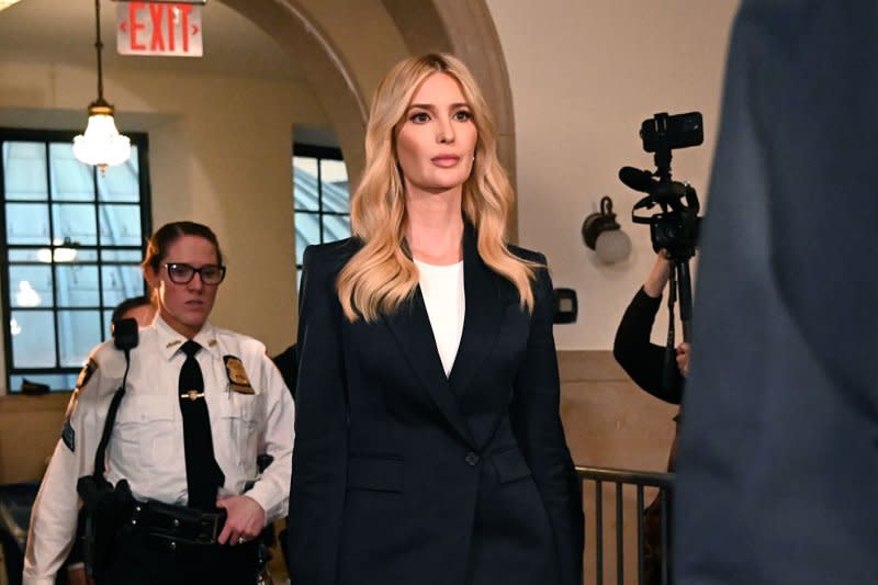 Ivanka Trump enters the courtroom on her first day of testimony in the civil fraud trial against her father and former President Donald Trump at State Supreme Court on Wednesday November 08, 2023 in New York City. The case brought last September by New York Attorney General Letitia James, accuses Trump, his eldest sons and his family business of inflating Trump's net worth by more than $2 billion by overvaluing his real estate portfolio. Photo by Louis Lanzano/UPI