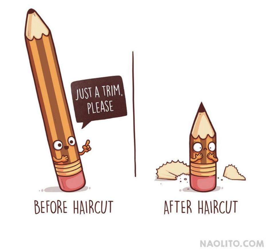 Antes y después de cortarte el pelo