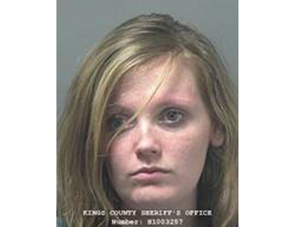 This photo provided by the Hanford Police Department shows Chelsea Becker on Nov. 6, 2019. Becker, a California woman charged with murder after delivering a stillborn baby with methamphetamine in his body, may be released on bail after being held in Kings County jail since late 2019. California Attorney General Xavier Becerra, who is up for health and human services secretary in the Biden administration, and others say this is an attack on reproductive rights and that California's homicide law is not meant to apply to Becker. Prosecutors say it's not settled law. (Hanford Police Department via AP)