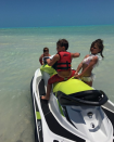 <p>Kim just had to share the exchange she heard taking place among three of her children as they tried to maneuver a jet ski. “<span title="Edited">Kaia, ‘Let’s go <a rel="nofollow noopener" href="https://www.instagram.com/kashbiermann/" target="_blank" data-ylk="slk:@kashbiermann’;elm:context_link;itc:0;sec:content-canvas" class="link ">@kashbiermann’</a>… Kash, ‘Im going hold on tight, Kj pull us out!’.. Me.. running, ‘Oh hellllll nooooo!!'” she recalled. She completed her caption with a laughing-so-hard-I’m-crying emoji for full effect. </span>(Photo: <a rel="nofollow noopener" href="https://www.instagram.com/p/BVAl4f_hxkn/" target="_blank" data-ylk="slk:Kim Zolciak-Biermann via Instagram;elm:context_link;itc:0;sec:content-canvas" class="link ">Kim Zolciak-Biermann via Instagram</a>) </p>