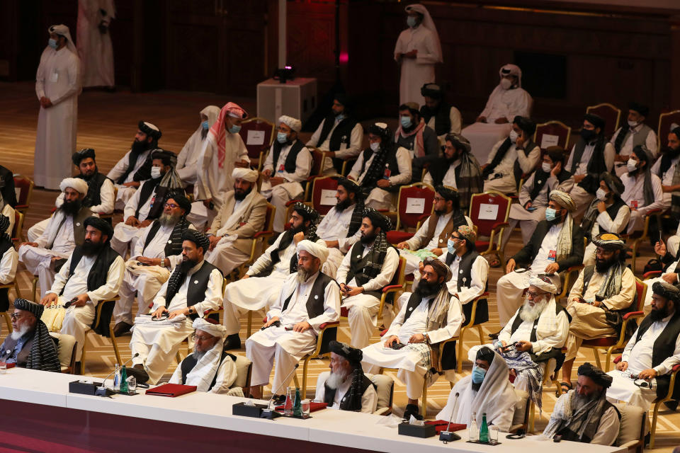 Image: Members of the Taliban  (Karim Jafaar / AFP via Getty Images file)