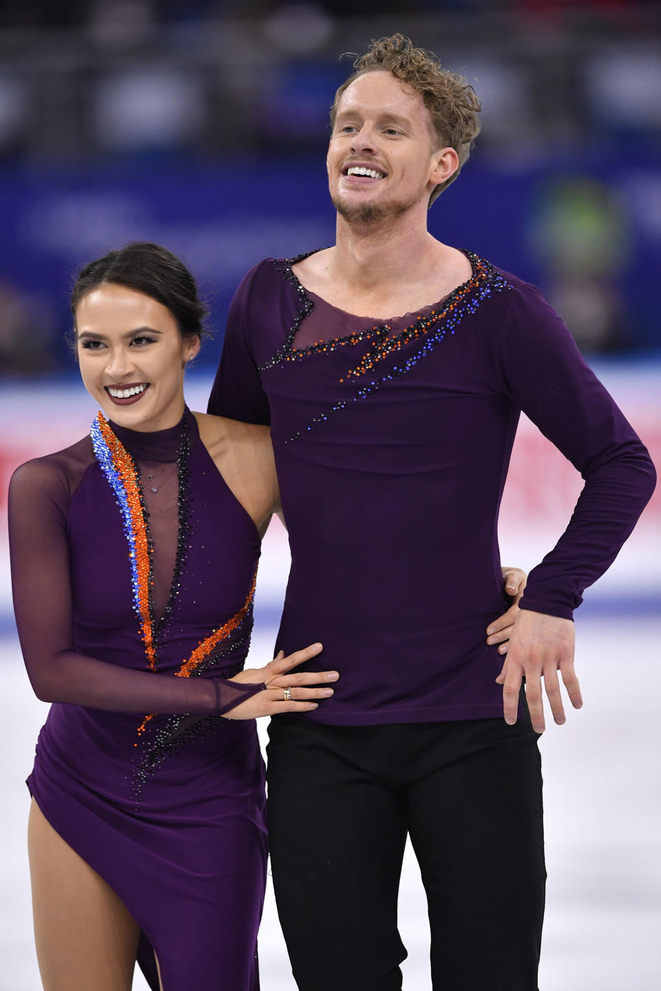 <p>A couple both on and off the ice, Madison Chock and Evan Bates represented Team USA at the 2014 Winter Olympics and return for their second Games.<br> (Photo by Koki Nagahama/Getty Images) </p>