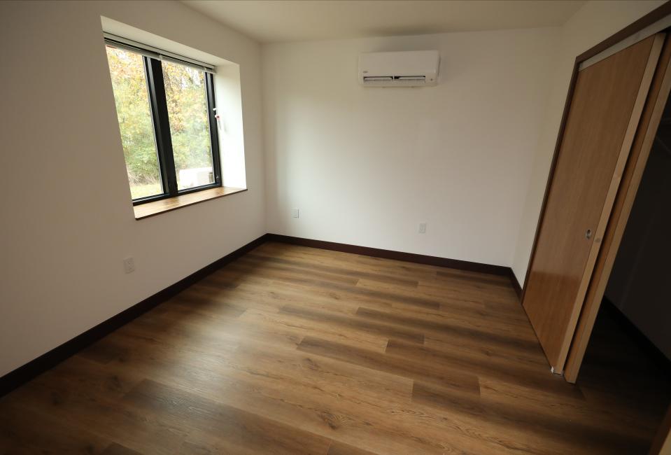 A bedroom in one of the new units in Phase II of the Rockland Homes for Heroes in Tappan, pictured Oct. 27, 2023.