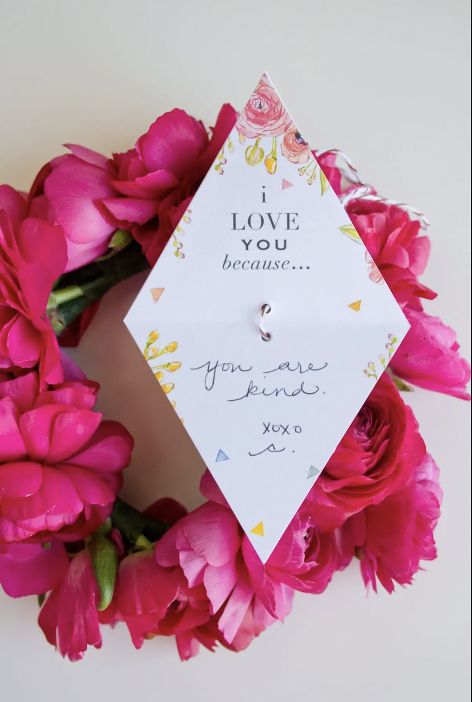 mother's day triangle card