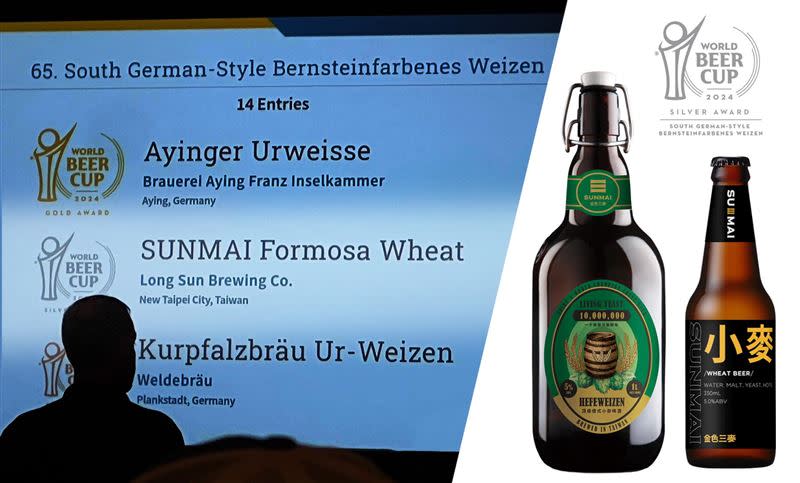 美國釀酒協會（Brewers Association）於拉斯維加斯揭曉最新得獎名單，SUNMAI金色三麥從50個國家、2,060間酒廠、9,300款作品中脫穎而出獲頒銀牌。（圖／品牌業者提供）