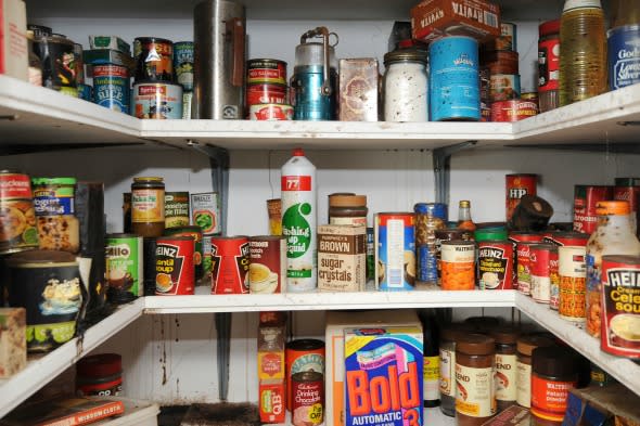 Inside the cupboard