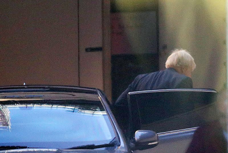 Britain's Prime Minister Boris Johnson arrives at the Houses of Parliament in London