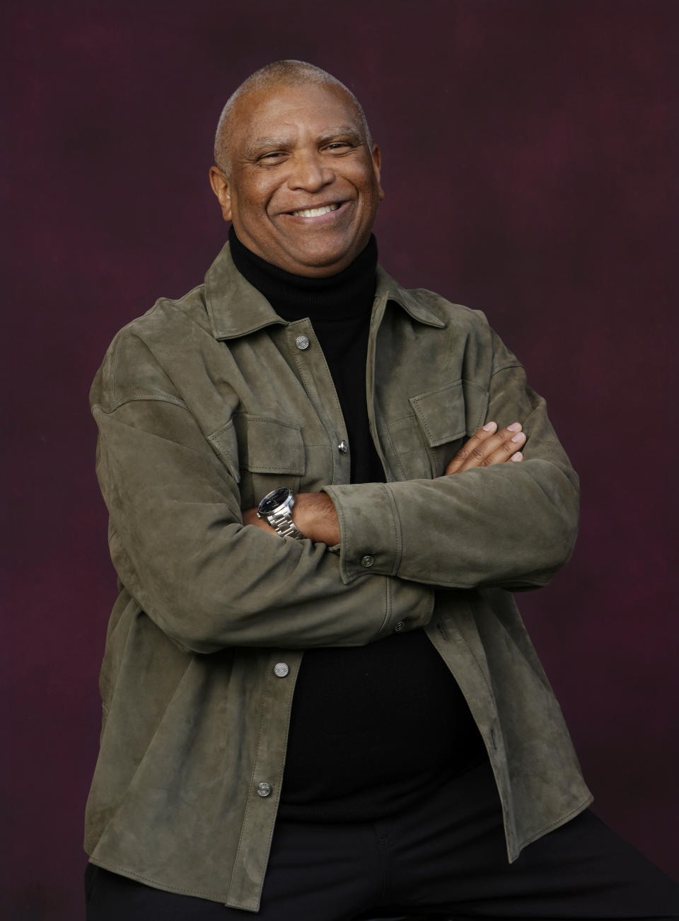 Reginald Hudlin, director of the film "Candy Cane Lane," poses for a portrait at the Four Seasons Hotel, Wednesday, Nov. 29, 2023, in Los Angeles. (AP Photo/Chris Pizzello)