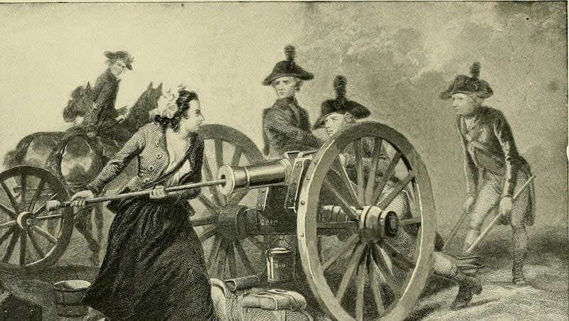 Rendering of Molly Pitcher at the Battle of Monmouth. The Daughters of Liberty used the power of the purse to oppose British taxation
