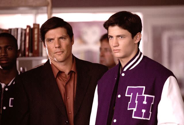 The WB/Everett Collection Paul Johansson and James Lafferty on 'One Tree Hill' in 2003