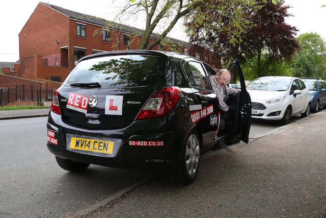 EMBARGOED TO 0001 THURSDAY MAY 29 EDITORIAL USE ONLY EDS NOTE THIS IMAGE HAS BEEN SET UP Keith, 61, from West Wickham in Kent, who passed his driving test in 1971, takes a mock driving test in Lee, south east London, as part of a new study from Direct Line Car Insurance. PRESS ASSOCIATION Photo. Issue date: Thursday May 29, 2014. According to the study by Direct Line, which tested drivers to see how people pick up bad habits over time, 76% of experienced motorists would fail if they were to re-sit their driving test today. See PA story TRANSPORT DrivingTest. Photo credit should read: Geoff Caddick/PA Wire