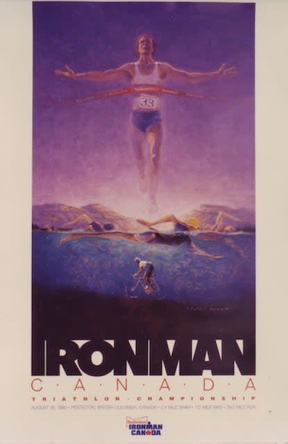 A poster created for the 1990 Ironman Canada, which was held in Penticton.