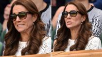<p> Even her trusted Ray Ban sunglasses couldn't disguise Kate Middleton's feelings during the 2014 Wimbledon tournament. </p> <p> Pulling a variety of hilarious expressions, Kate was caught getting very immersed in the match between Simone Halep and Sabine Lisicki. </p> <p> She was no doubt trying to pick up some tips for her own game, being an avid fan and court competitor herself. </p>