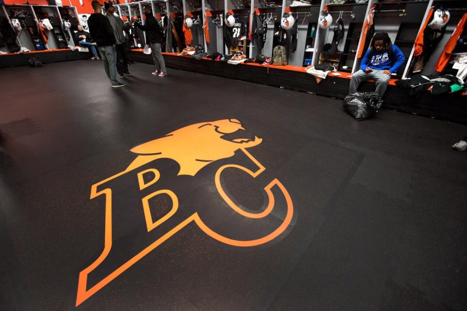 The B.C. Lions have a practice facility in Surrey, B.C., seen here in a 2013 photos. The CFL team said a 12,000-seat stadium wouldn't be large enough to host Lions home games, but the team is eager to learn more.