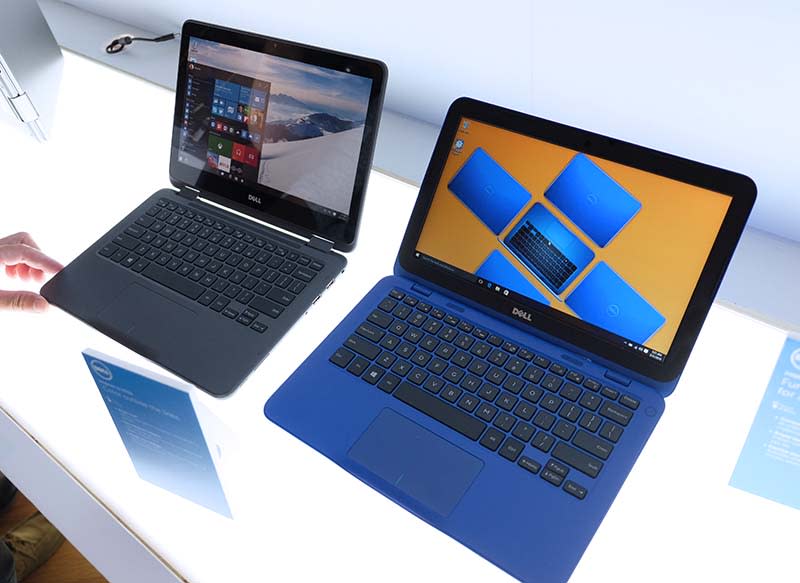 Here is the Inspiron 11 3000 2-in-1 notebook in black and blue.