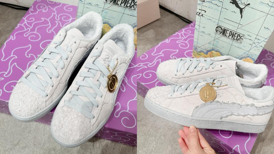 2024小白鞋推薦：PUMA Suede 3 ONE PIECE聯名款，NT$4,180！圖片來源：編輯拍攝