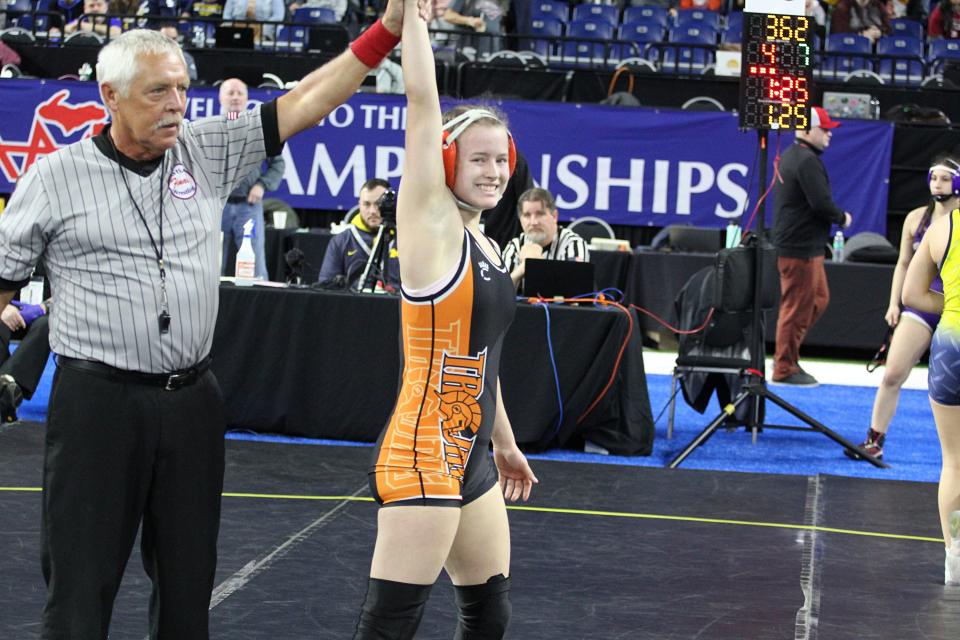 Lola Barkby finished fourth at the state finals at Ford Field this weekend, her second straight Top 5 finish at the finals.