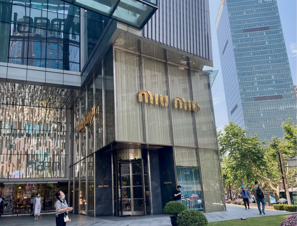 Miu Miu store at the IAPM Mall in Shanghai, China