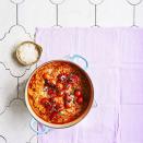 <p>No need to spend all that time stirring – let the oven do the work for you! If you can’t find the mozzarella pearls, chop up some regular mozzarella.</p><p><strong>Recipe: <a href="https://www.goodhousekeeping.com/uk/food/recipes/a32238312/oven-risotto/" rel="nofollow noopener" target="_blank" data-ylk="slk:Roasted Tomato and Basil Oven Risotto" class="link ">Roasted Tomato and Basil Oven Risotto</a></strong></p>