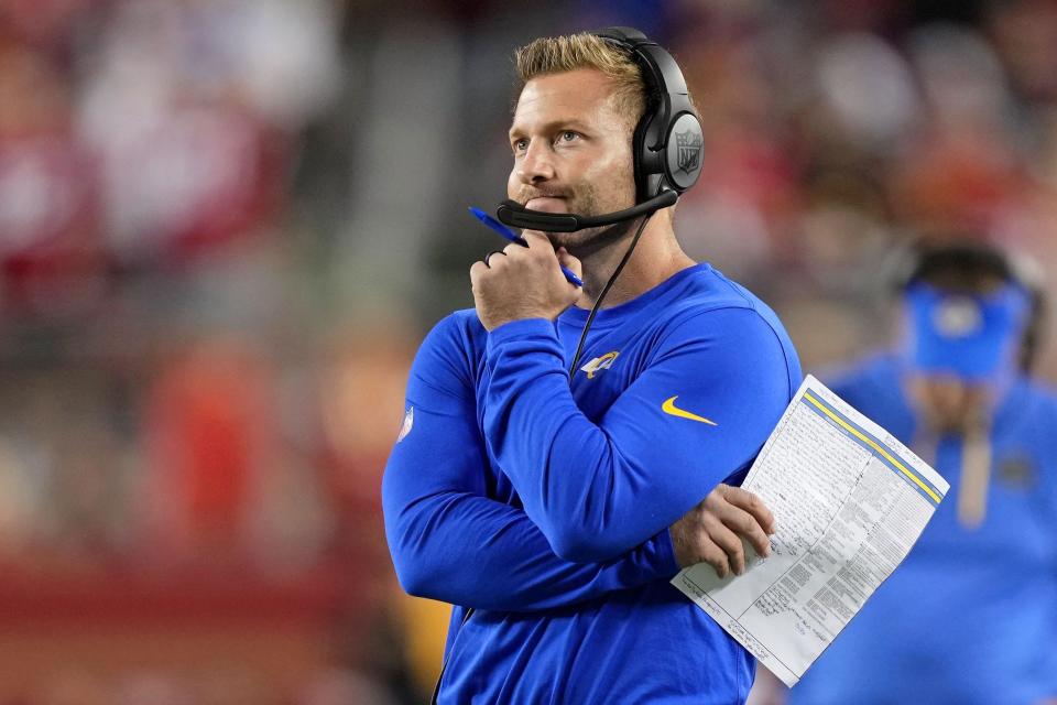 Rams head coach Sean McVay is searching for answers with his team 2-3 and not looking like the one that won last season's Super Bowl.