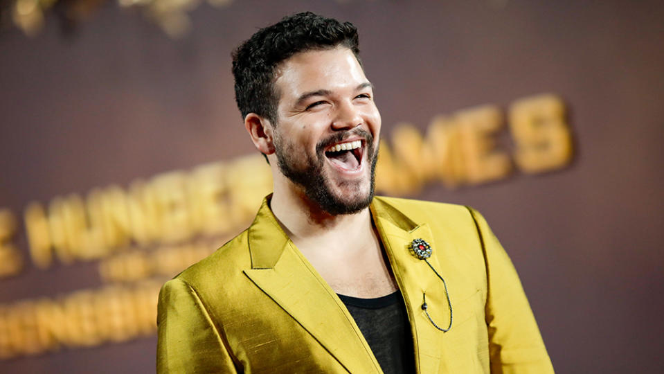 LONDON, ENGLAND - NOVEMBER 09: Josh Andrés Rivera  attends the World Premiere of "The Hunger Games: The Ballad of Songbirds & Snakes" at the BFI IMAX Waterloo on November 09, 2023 in London, England. (Photo by John Phillips/Getty Images for Lionsgate UK)