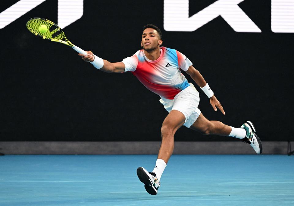 Canada's Felix Auger Aliassime in action (REUTERS)