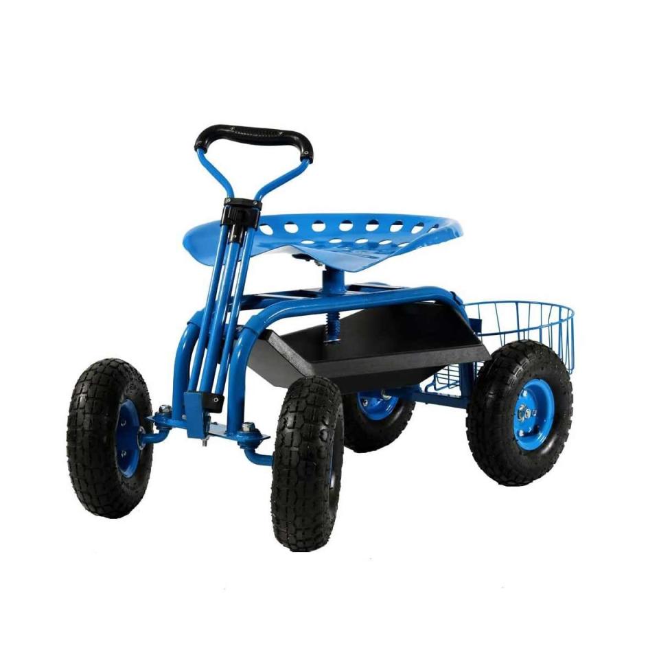 Sunnydaze Garden Cart Rolling Scooter