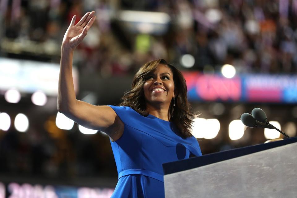 <p>As the nation's first African American FLOTUS, Mrs. Obama helmed many impactful initiatives, including the <a href="https://letsmove.obamawhitehouse.archives.gov" rel="nofollow noopener" target="_blank" data-ylk="slk:Let's Move!;elm:context_link;itc:0;sec:content-canvas" class="link ">Let's Move!</a> campaign which set out to combat childhood obesity. </p>