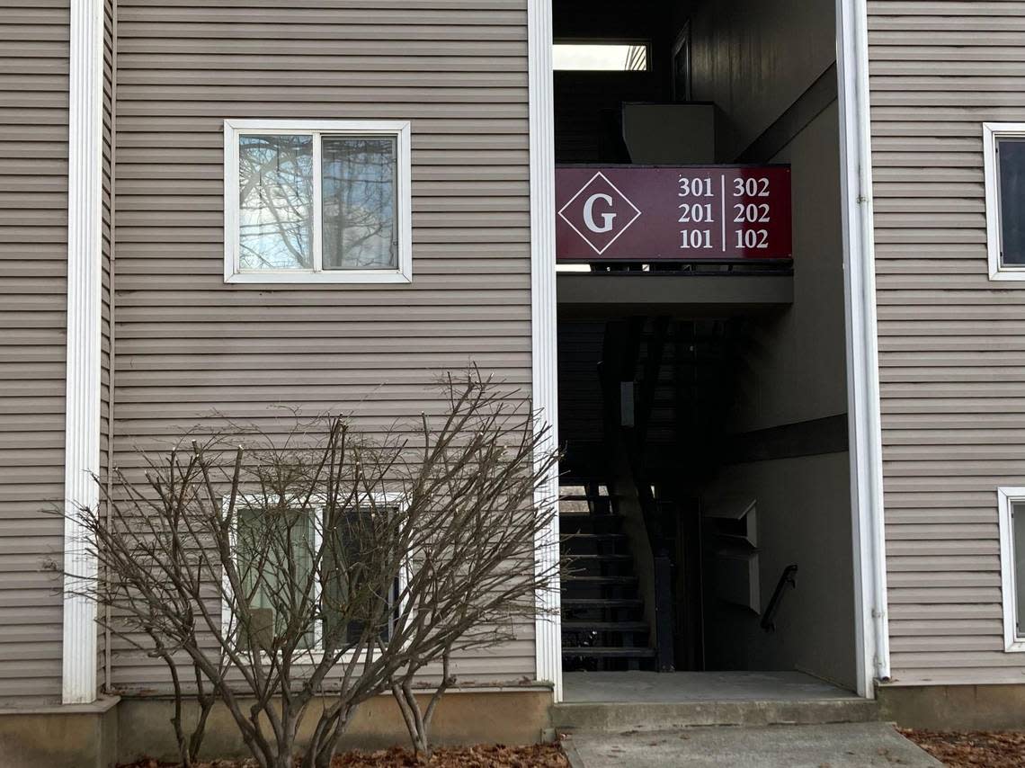 Moscow homicides suspect Bryan Kohberger’s apartment, in Pullman, Washington, on Jan. 15, 2023. The large on-campus housing complex serves many Washington State University graduate students.