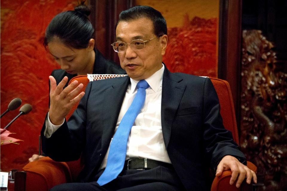 中國國務院總理李克強。   圖：達志影像/美聯社（資料照片）