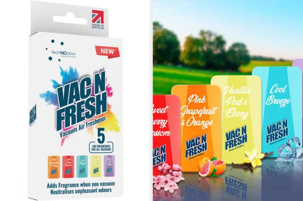 These vacuum freshener cards will deodorise your home while you banish its dust – a deep-cleaning double whammy