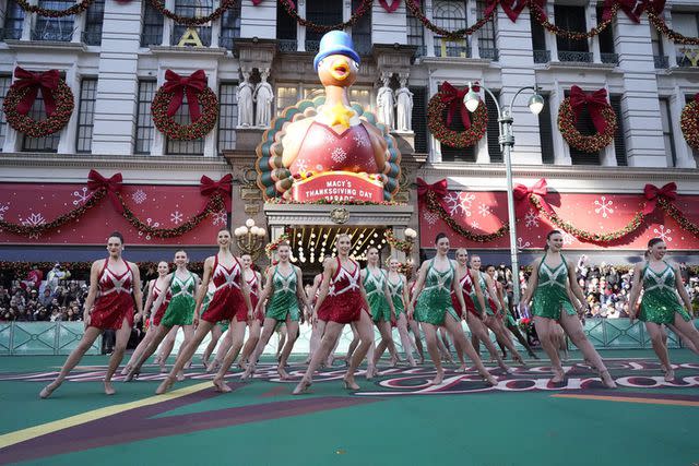 Cara Howe/NBC The Rockettes perform at the 2022 Macy's Thanksgiving Day Parade