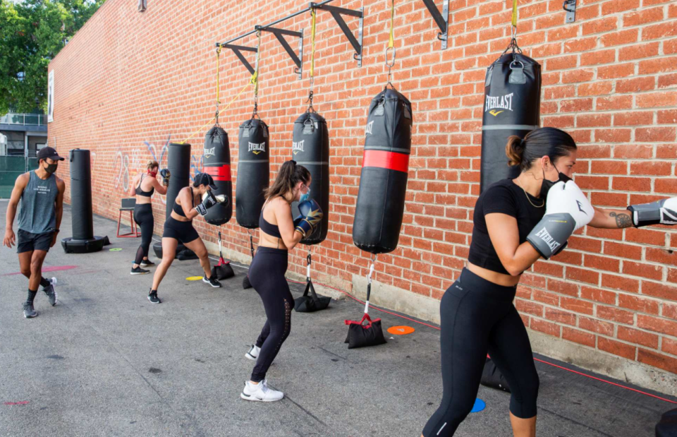 An outdoor class at Box ‘N Burn in Santa Monica. - Credit: Box 'N Burn