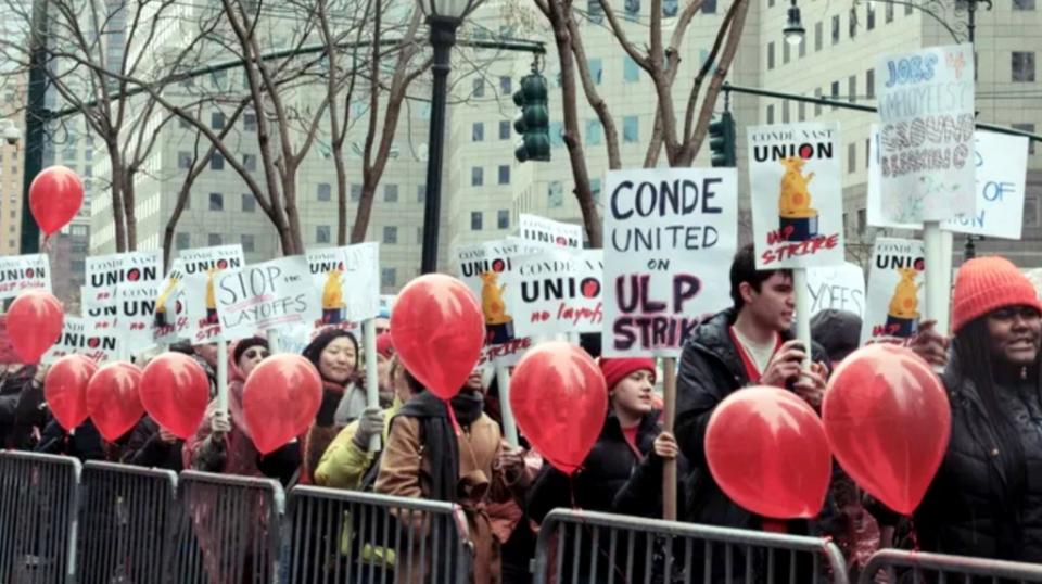 Members of the Condé Nast union threatened to take action ahead of Monday’s Met Gala if their management refuses to meet them for a contract. Conde United/GoFundMe