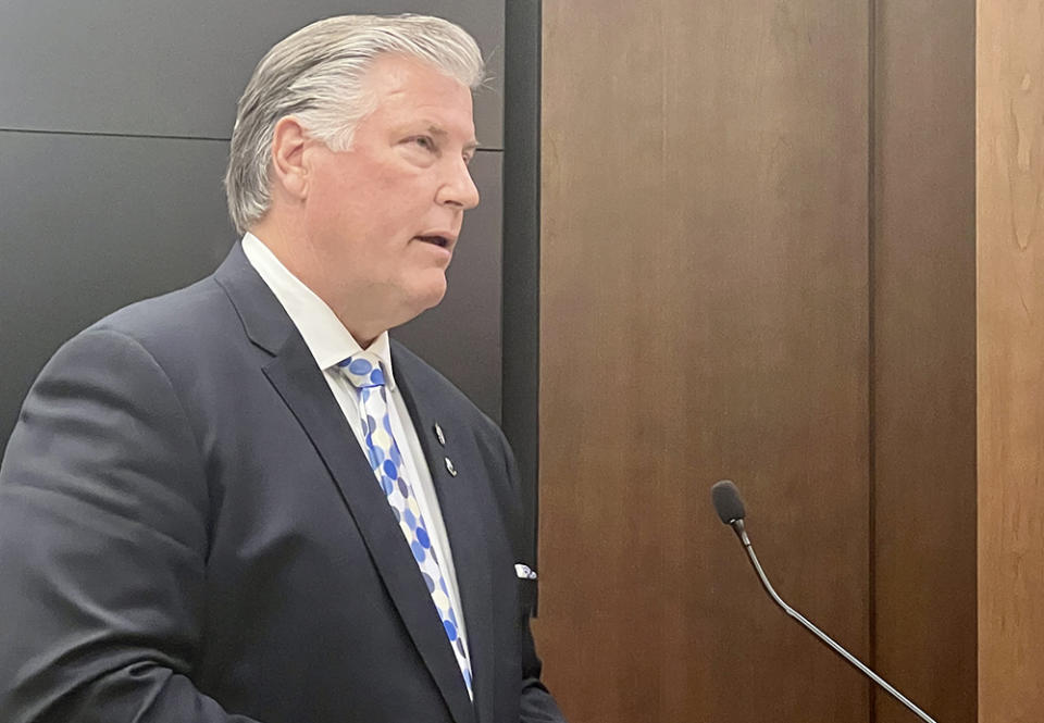 Tennessee Rep. Scott Cepicky, chairman of the House Education Instruction Committee, discussed his amendment at an education subcommittee meeting last week. (J.C. Bowman) 