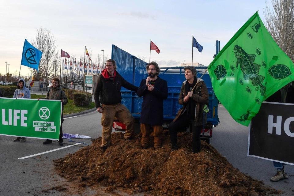 XR activists have been tipped over the edge by the lack of progress at the talks (AFP via Getty Images)