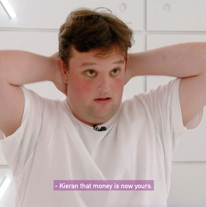 Big Brother's Kieran has revealed the savage reason he quit the show for $15k. Photo: Channel 7.