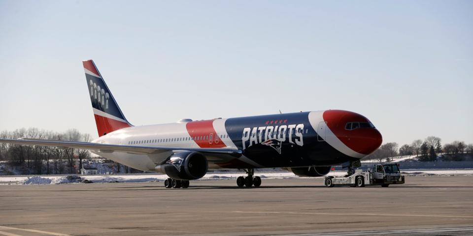 Patriots team plane