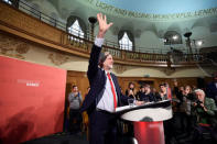 Britain's opposition Labour Party's leader Jeremy Corbyn gives a speech in central London, April 20, 2017. REUTERS/Hannah Mckay