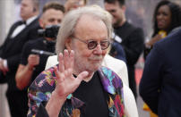 Member of ABBA Benny Andersson arrives for the ABBA Voyage concert at the ABBA Arena in London, Thursday May 26, 2022. ABBA is releasing its first new music in four decades, along with a concert performance that will see the "Dancing Queen" quartet going entirely digital. The virtual version of the band will begin a series of concerts on Thursday. (AP Photo/Alberto Pezzali)