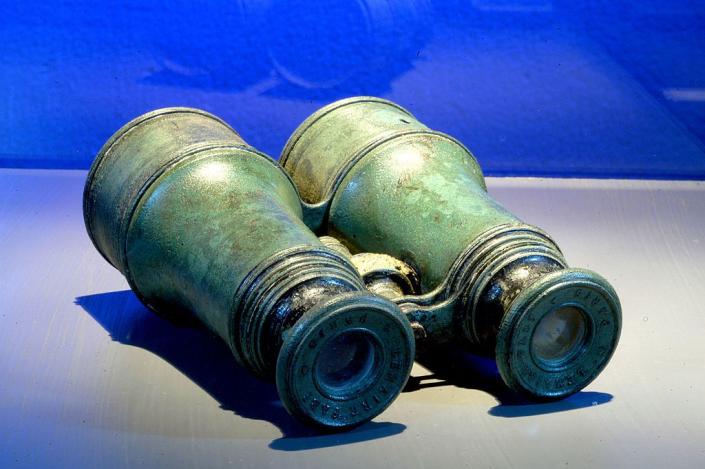 LOS ANGELES - FEBRUARY 6:  A binocular from the Titanic  is on display at 