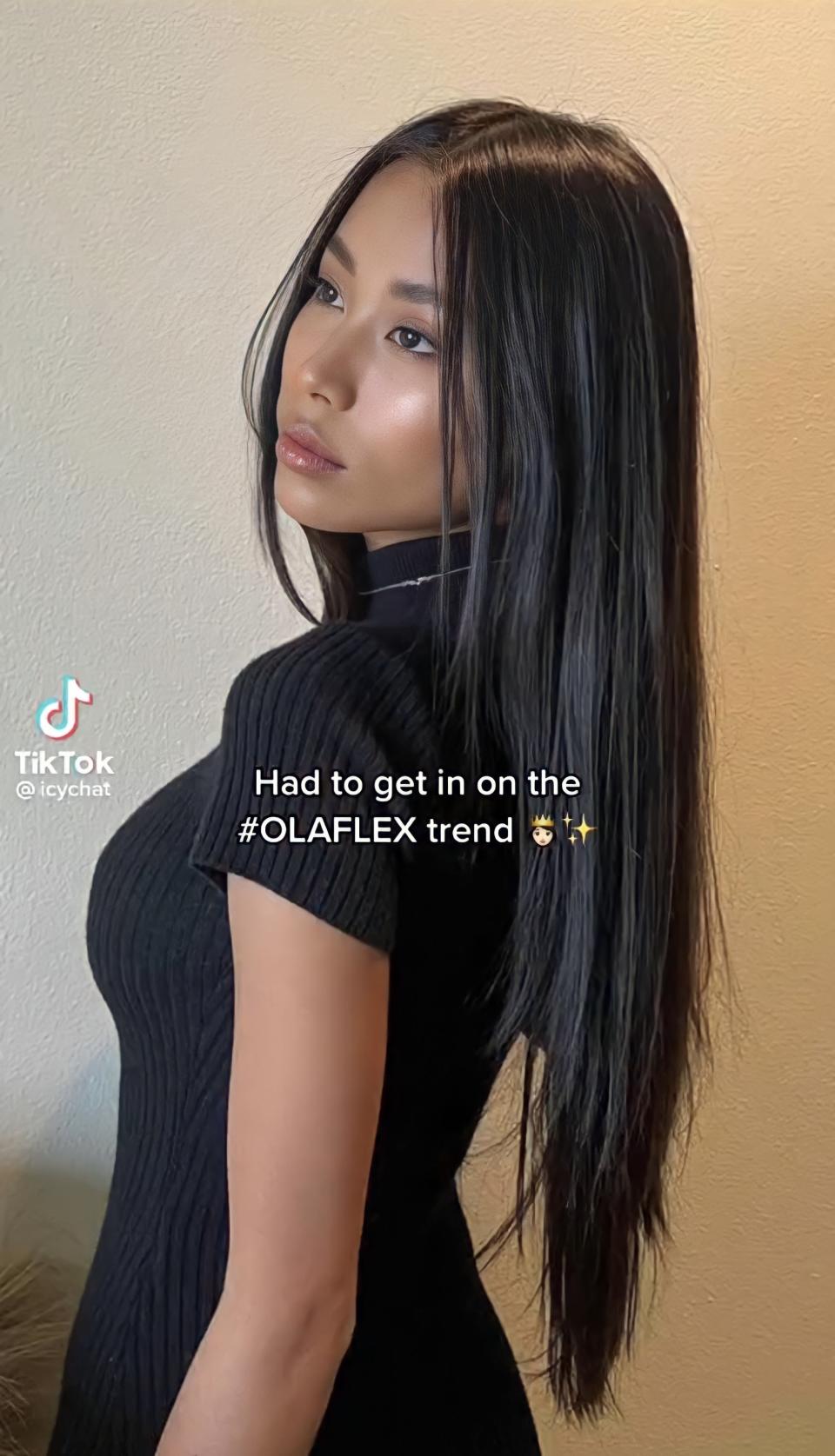@icychat was among the 400-plus TikTok creators Olaplex tapped for its #Olaflex challenge.