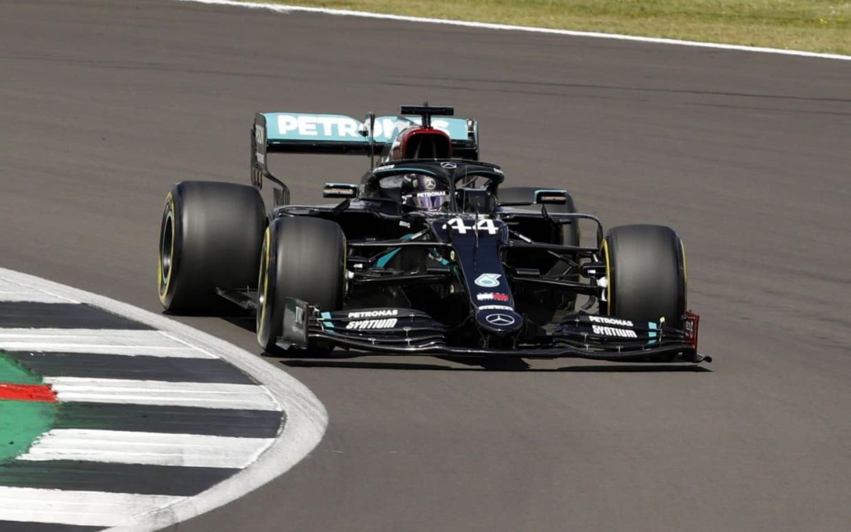 British Formula One driver Lewis Hamilton of Mercedes-AMG Petronas in action during the qualifying session of the British Formula One Grand Prix in Silverstone, Britain, 01 August 2020. - Andrew Boyers/Pool/EPA-EFE/Shutterstock