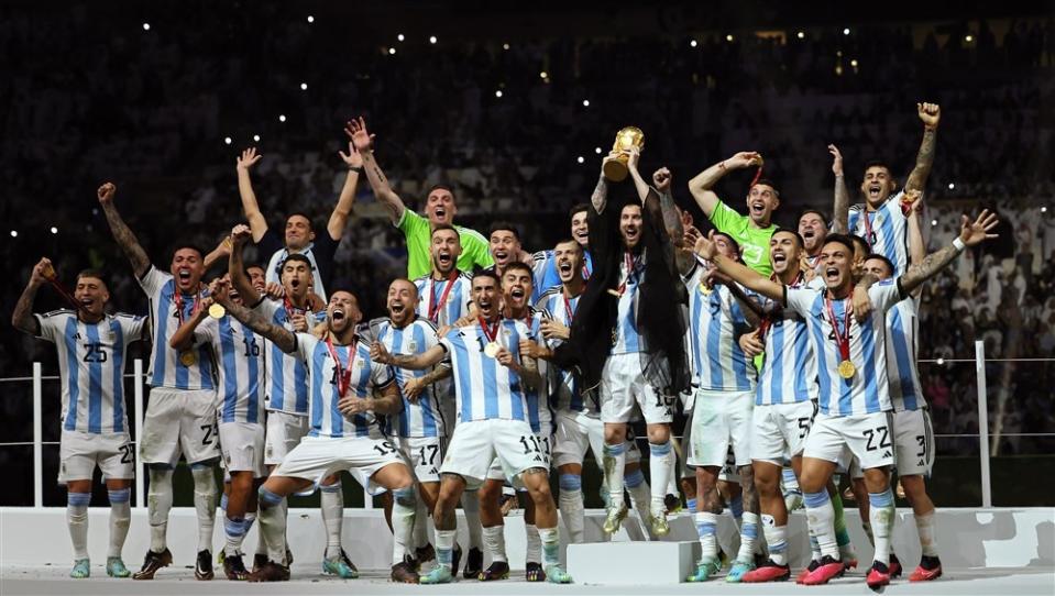 阿根廷奪下世界盃冠軍。（圖：歐新社）